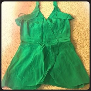 SOLD Bcbg silk green halter top